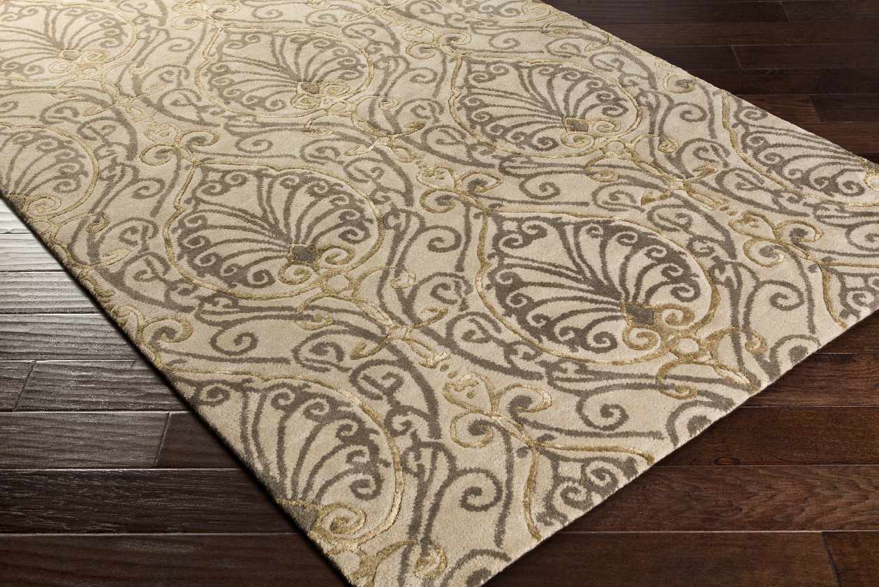 Glentif Transitional Taupe Area Rug