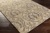 Glentif Transitional Taupe Area Rug