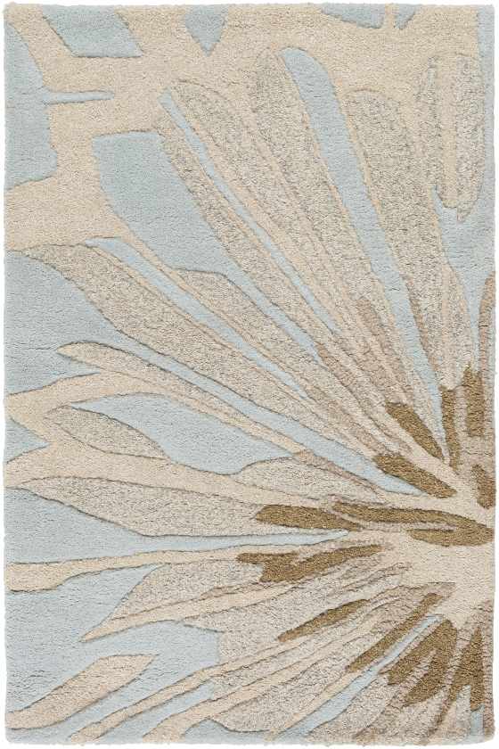Haines Modern Antique Cream/Brown/Aqua Area Rug