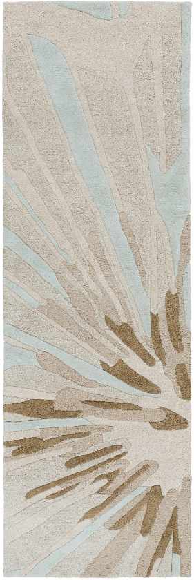 Haines Modern Antique Cream/Brown/Aqua Area Rug