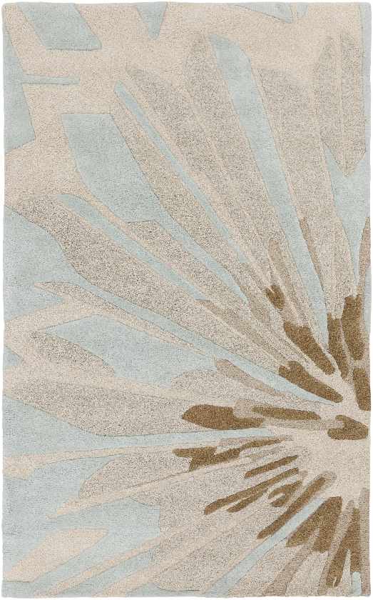 Haines Modern Antique Cream/Brown/Aqua Area Rug