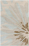 Haines Modern Antique Cream/Brown/Aqua Area Rug