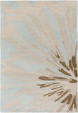 Haines Modern Antique Cream/Brown/Aqua Area Rug