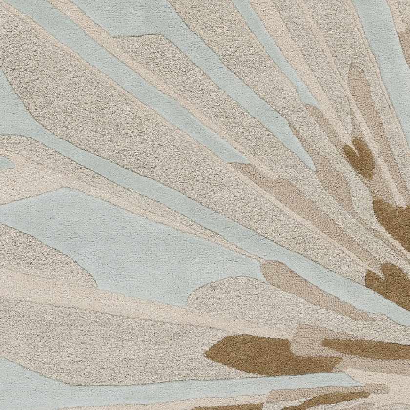 Haines Modern Antique Cream/Brown/Aqua Area Rug