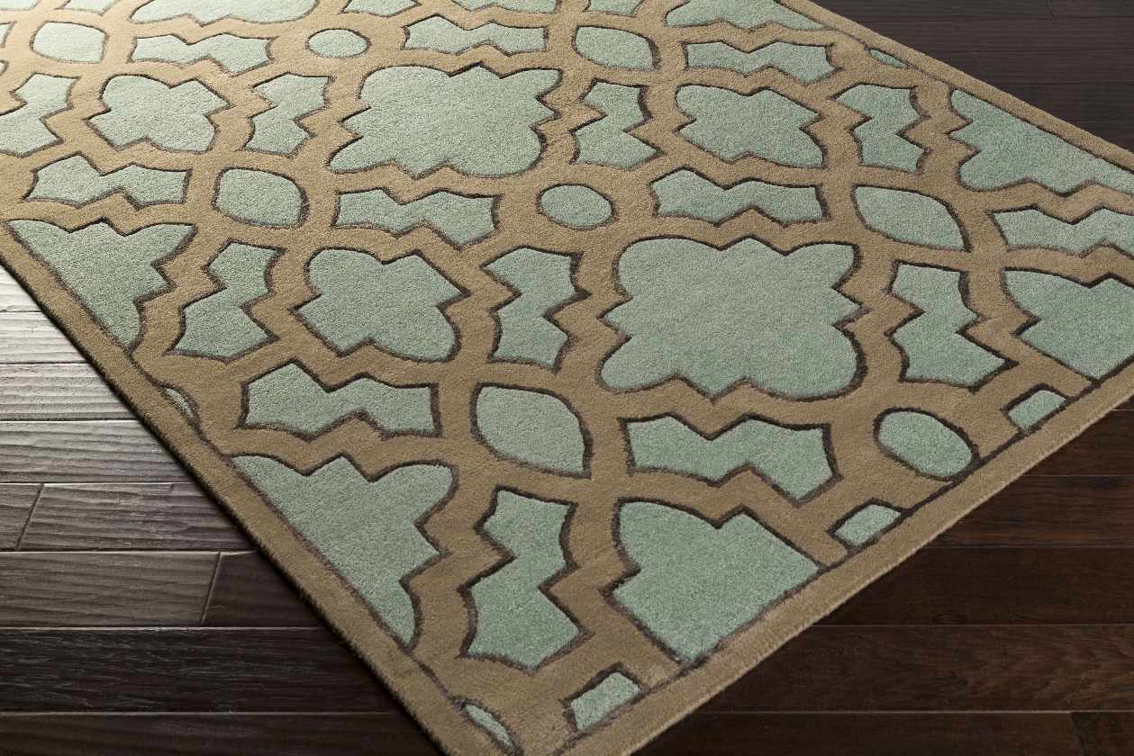 Kinglea Transitional Teal/Light Brown Area Rug