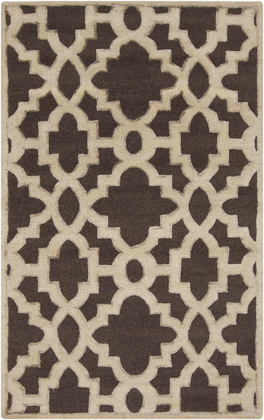 Squemo Transitional Dark Chocolate Area Rug