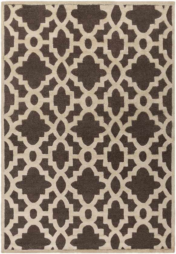 Squemo Transitional Dark Chocolate Area Rug