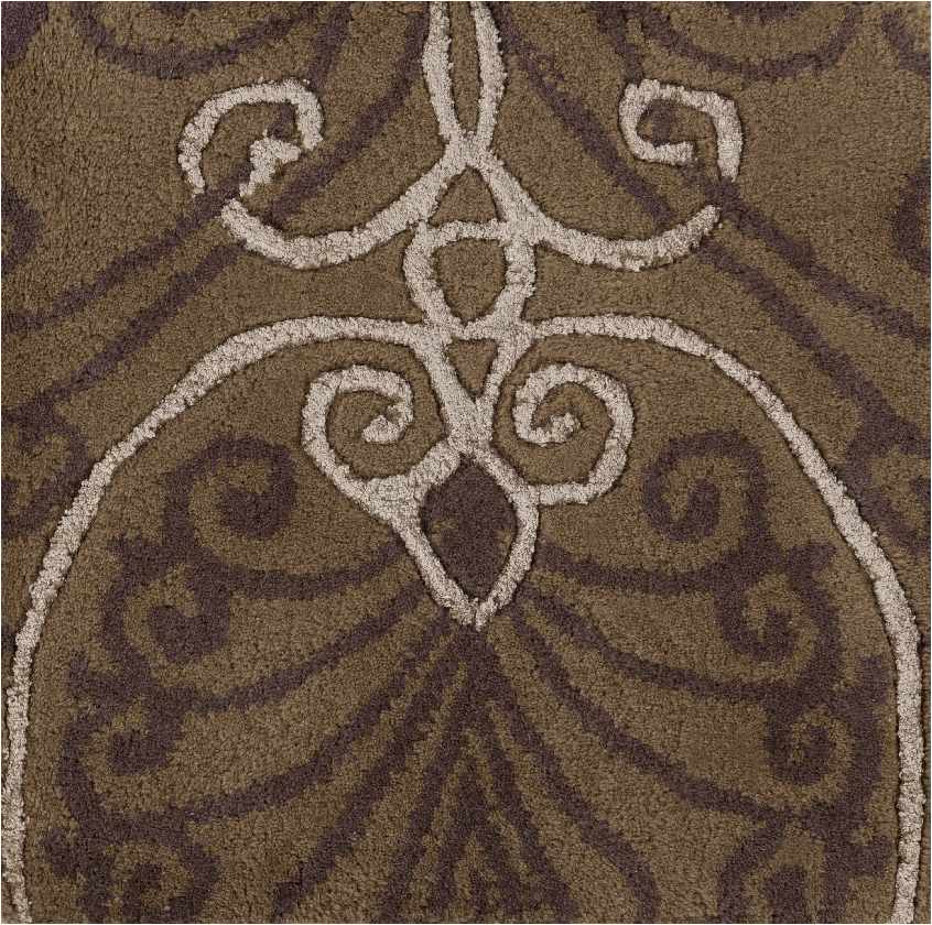 Borsecos Transitional Dark Brown Area Rug