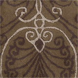 Borsecos Transitional Dark Brown Area Rug
