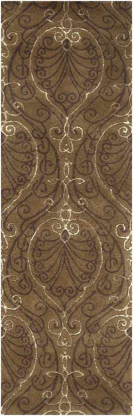Borsecos Transitional Dark Brown Area Rug
