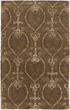 Borsecos Transitional Dark Brown Area Rug
