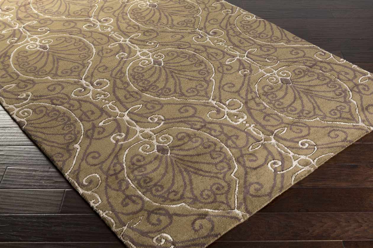 Borsecos Transitional Dark Brown Area Rug