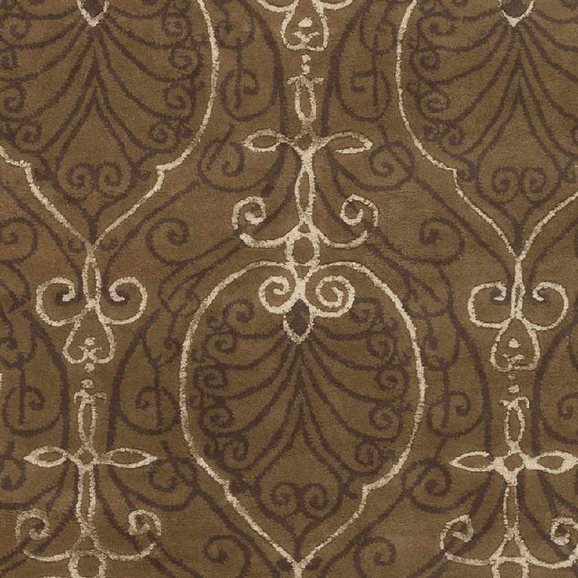 Borsecos Transitional Dark Brown Area Rug