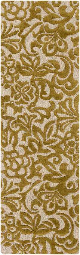 Woodsag Transitional Mustard/Khaki Area Rug