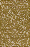 Woodsag Transitional Mustard/Khaki Area Rug