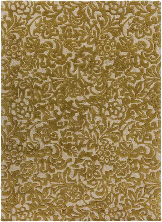 Woodsag Transitional Mustard/Khaki Area Rug