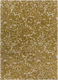 Woodsag Transitional Mustard/Khaki Area Rug