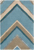 Kiahs Modern Bright Blue Area Rug