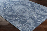 Grantsnor Transitional Navy/Aqua Area Rug