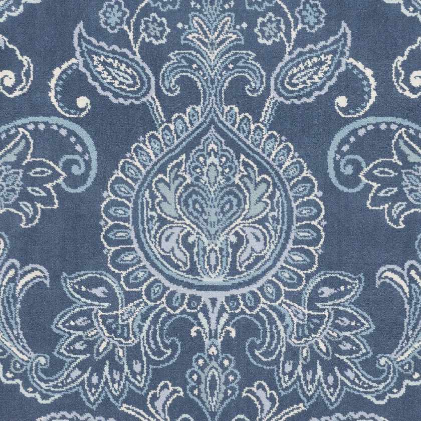 Grantsnor Transitional Navy/Aqua Area Rug