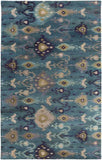 Niahamp Bohemian/Global Teal/Tan Area Rug