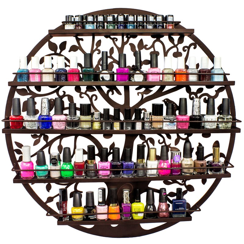 Constance Wall Mount Tree Nail Polish Cosmetic Organizer