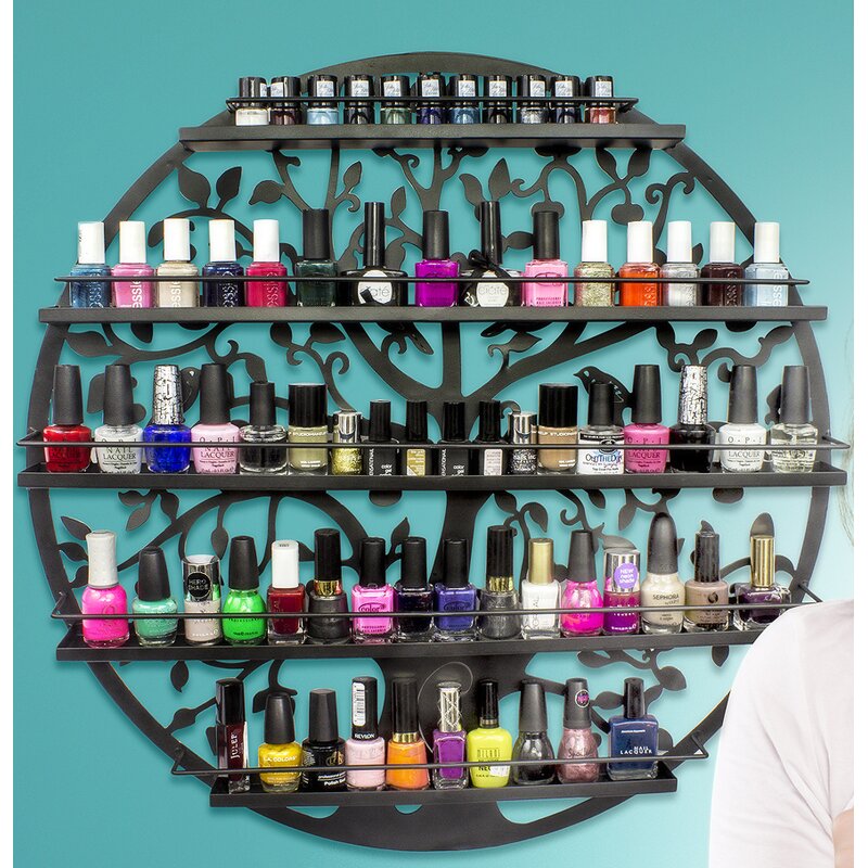 Constance Wall Mount Tree Nail Polish Cosmetic Organizer