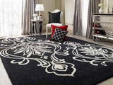 Calipatria 8x11 Transitional Black Area Rug Carpet for Living Room Bedroom or Kitchen (8' x 11')