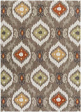 Immingham 8x11 Bohemian Brown Area Rug Carpet for Living Room Bedroom or Kitchen (8' x 11')