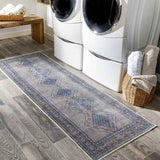Limmen Traditional Blue Area Rug Carpet for Living Room Bedroom or Kitchen
