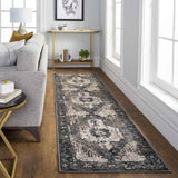 Bowen 10x14 Traditional Gray Area Rug Carpet for Living Room Bedroom or Kitchen (10' x 13'11")