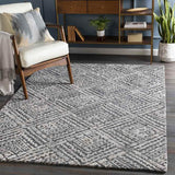 Jemond 9x12 Bohemian Gray Area Rug Carpet for Living Room Bedroom or Kitchen (9' x 12')