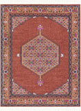 Brenna 8x10 Traditional Red Area Rug Carpet for Living Room Bedroom or Kitchen (7'10" x 10')