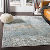 Doubs 4x6 Traditional Blue Area Rug Carpet for Living Room Bedroom or Kitchen (3'11