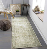 Heiereind Traditional Green Area Rug Carpet for Living Room Bedroom or Kitchen