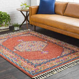 Brenna 8x10 Traditional Red Area Rug Carpet for Living Room Bedroom or Kitchen (7'10