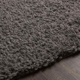 Abraham 2x4 Solid and Border Black Area Rug Carpet for Living Room Bedroom or Kitchen (2'3" x 3'9")