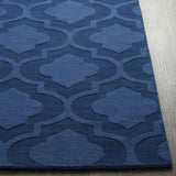 Bergerac 2x3 Solid and Border Blue Area Rug Carpet for Living Room Bedroom or Kitchen (2' x 3')