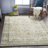 Heiereind Traditional Green Area Rug Carpet for Living Room Bedroom or Kitchen