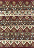 Crewkerne 8x11 Bohemian Red Area Rug Carpet for Living Room Bedroom or Kitchen (8' x 11')