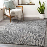 Jemond 9x12 Bohemian Gray Area Rug Carpet for Living Room Bedroom or Kitchen (9' x 12')