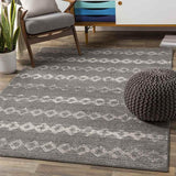 Tietjerk 8x10 Bohemian Gray Area Rug Carpet for Living Room Bedroom or Kitchen (7'10" x 10'3")