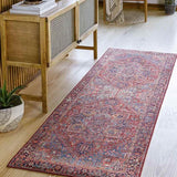 Looneind Traditional Red Area Rug Carpet for Living Room Bedroom or Kitchen