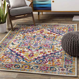 Cannock 9x12 Traditional Blue Area Rug Carpet for Living Room Bedroom or Kitchen (8'10" x 12')