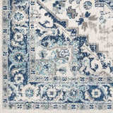 Cannock 9x12 Traditional Blue Area Rug Carpet for Living Room Bedroom or Kitchen (8'10" x 12')