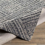 Jemond 9x12 Bohemian Gray Area Rug Carpet for Living Room Bedroom or Kitchen (9' x 12')