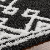 Blaine 5x7 Shag Black Area Rug Carpet for Living Room Bedroom or Kitchen (5'3" x 7'3")