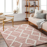 Bogazi 5x7 Shag Pink Area Rug Carpet for Living Room Bedroom or Kitchen (5'3" x 7'3")