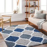 Blockton 5x7 Shag Beige Area Rug Carpet for Living Room Bedroom or Kitchen (5'3" x 7'3")