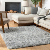 Larose Shag Gray Area Rug Carpet for Living Room Bedroom or Kitchen